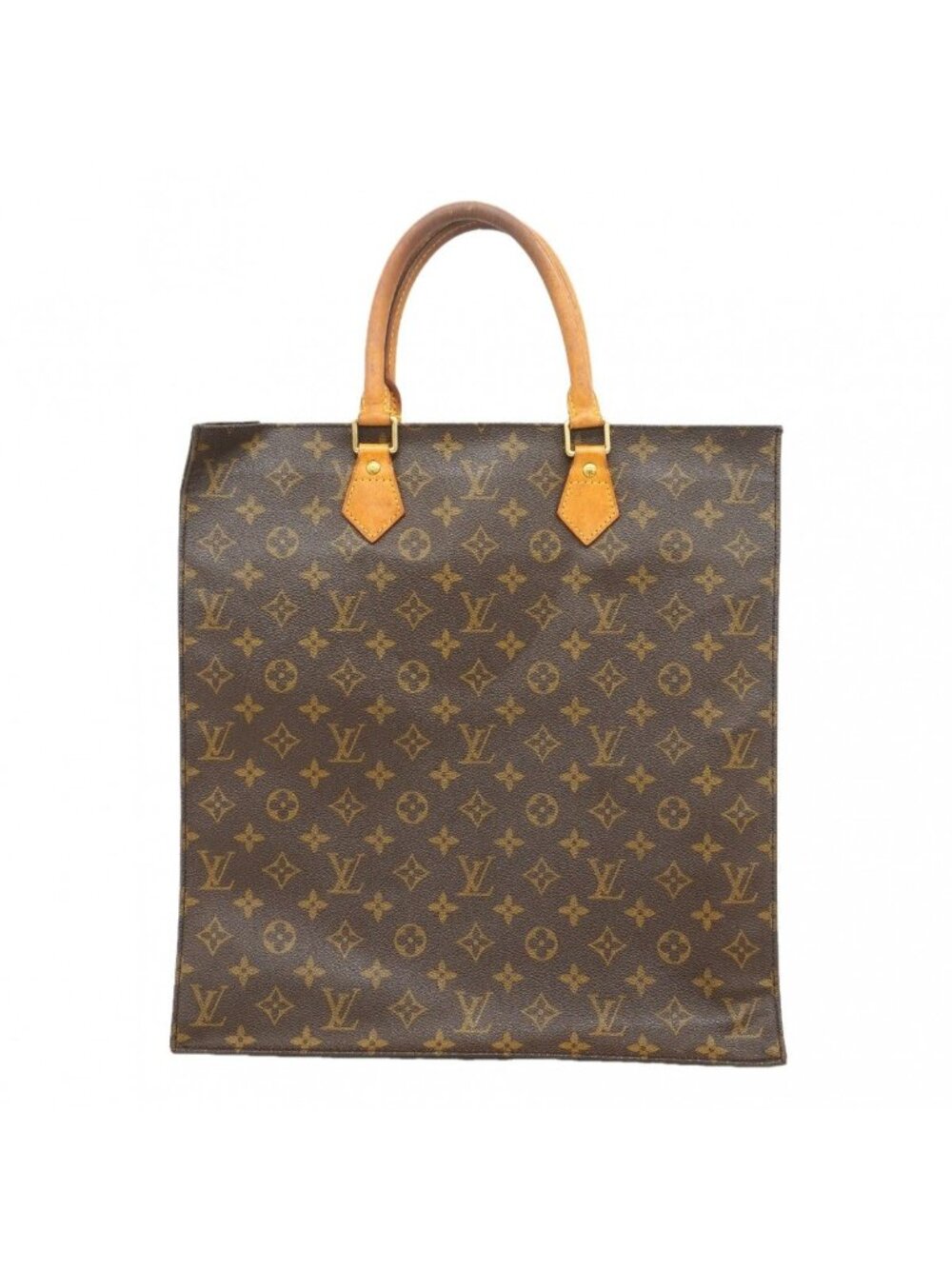 Louis Vuitton Tote Monogram Sac Plat Brown - Picture 1 of 10